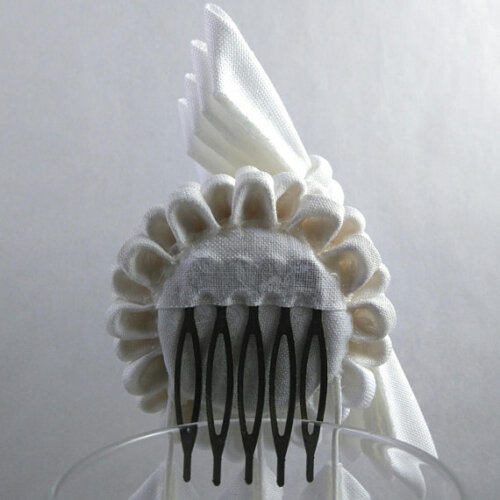 Swan Bridal headpiece with droplets005