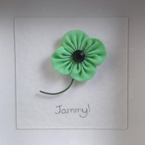 Four-leaf Clover Kanzashi Artwork 002