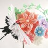 Crane Dalia Aster Bouquet Tsumami Zaiku Headpiece 002