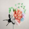 Crane Dalia Aster Bouquet Tsumami Zaiku Headpiece 004