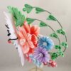 Crane Dalia Aster Bouquet Tsumami Zaiku Headpiece 006