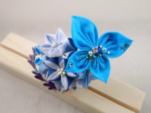 Platycodon Bushclover & Butterfly Kanazashi Fascinator 004