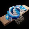 Ocean Wave Kusudama and Flower Bouquet Headpiece004