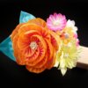 Orange Peony Bouquet Headpiece001