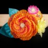 Orange Peony Bouquet Headpiece002
