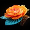 Orange Peony Bouquet Headpiece006