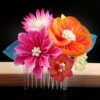 Orange & Pink Bouquet Headpiece004