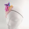 Pink Peony Teardrop Fascinator with Butterfly and Flowers005