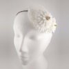 White & Ivory Chrysanthemum Bridal Fascinator005