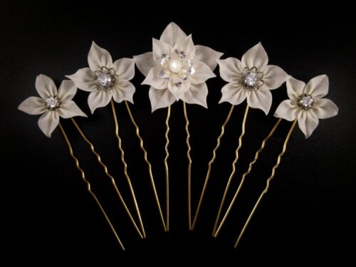 Celeste - Bridal Hairpin Set of 5 001 Starry Night Bridal Hairpins