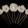 Luna - Bridal Hairpin Set of 5 001 Bohemian Floral Bridal Hairpins