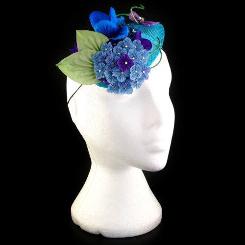 SQ001hydrangea Hydrangea Iris Floral Fascinator
