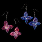 sparkling butterfly dangle earrings