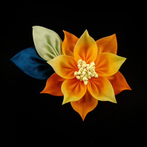 Sunburst Tropical Floral Brooch