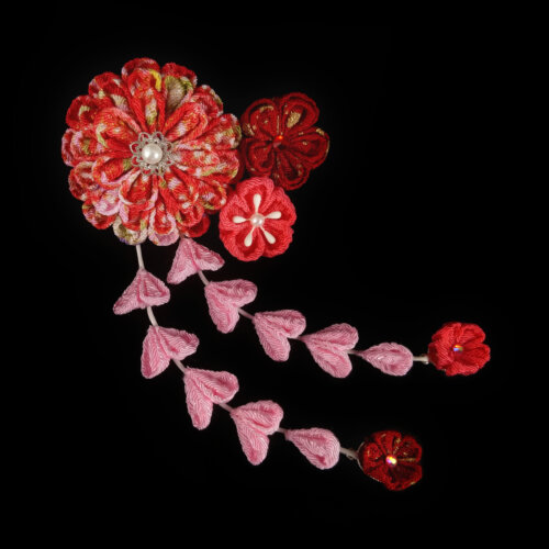 pink red barrette clip