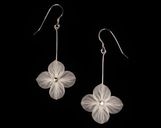 bridal bohemian hydrangea drop earrings