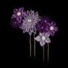 SQ001PurpleChrys Romantic Lilac Floral Hairpins