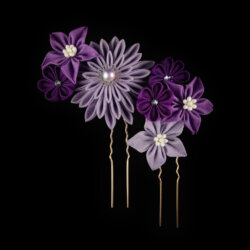 Romantic Lilac Floral Hairpins
