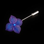hydrangea floral lapel pin